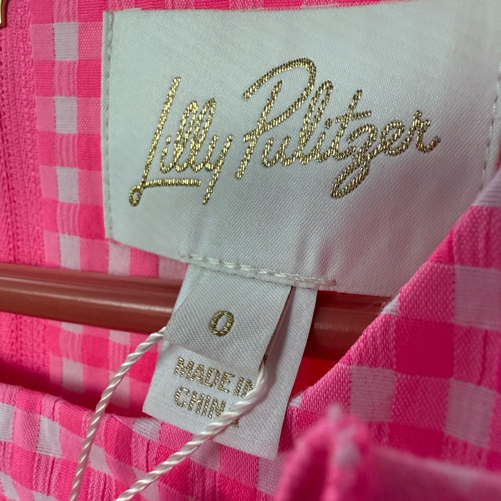 Lilly Pulitzer Pink Checkered Mini Dress - Picture 2 of 5